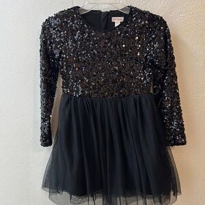 NWT Cat & Jack Black Sequin Formal Dress
